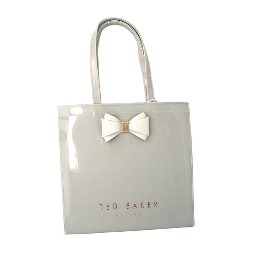 Ted Baker Alacon Plain Bow Large Icon Bag Tote (Light Grey ) NWOT